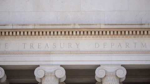 Zoom out of Treasury Building 動画素材 48130126