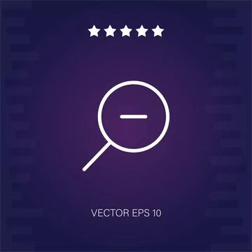 Zoom out vector icon Illustrazione stock