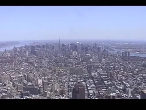 Zoom Out View of Empire State Building From World Trade Center Archival Stab Stock Footage 138613194