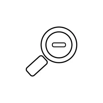 Zoom out, web line icon. Vector design black on white background Stock Illustration