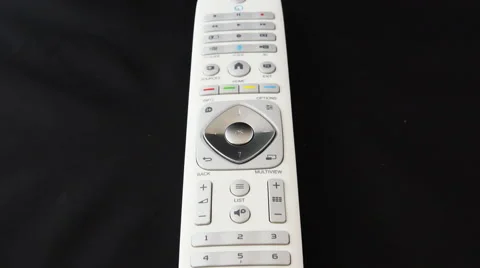 Zoom out on a white remote control 4 K Stock Footage 47244784