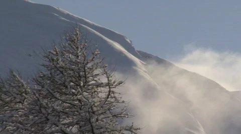 Zoom Out To Winter Landscape Stock Footage 508026