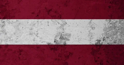 A zoom panning video of a worn out rusty wall with the austria flag Stock Footage 337426980