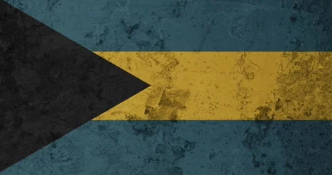 A zoom panning video of a worn out rusty wall with the bahamas flag Stock Footage 337427166
