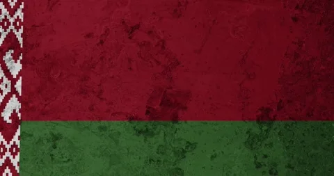 A zoom panning video of a worn out rusty wall with the belarus flag Stock Footage 337427193