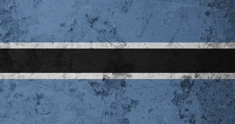 A zoom panning video of a worn out rusty wall with the botswana flag Stock Footage 337427786