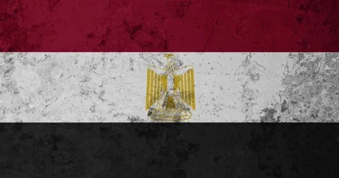 A zoom panning video of a worn out rusty wall with the egypt flag Stockbeeldmateriaal 337428302