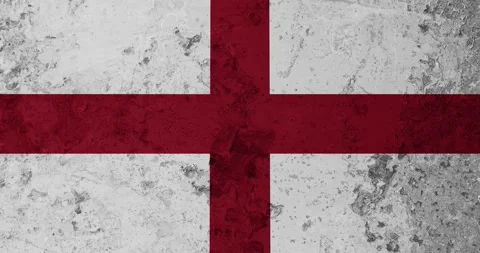 A zoom panning video of a worn out rusty wall with the england flag Vídeos de archivo 337428310