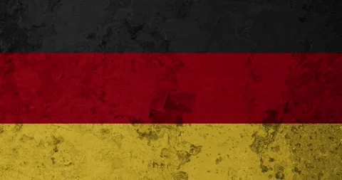 A zoom panning video of a worn out rusty wall with the germany flag Video stock 337428749