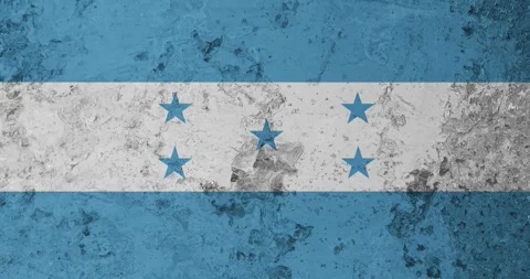 A zoom panning video of a worn out rusty wall with the honduras flag 스톡 동영상 337428985