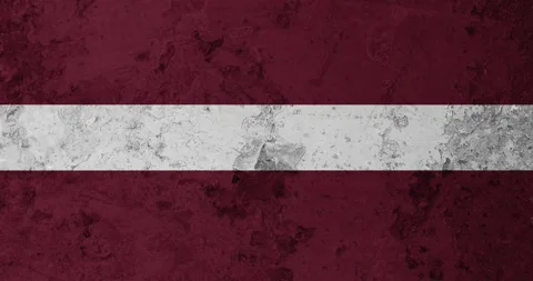 A zoom panning video of a worn out rusty wall with the latvia flag Video stock 337429607