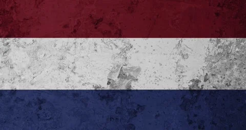 A zoom panning video of a worn out rusty wall with the netherlands flag Vídeos de archivo 337429904