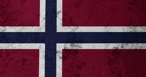 A zoom panning video of a worn out rusty wall with the norway flag Stock Footage 337431105