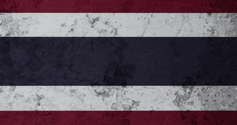 A zoom panning video of a worn out rusty wall with the thailand flag Stockbeeldmateriaal 337432301