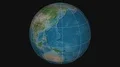 Zoom-in on Peru outlined. Satellite 4k or 4k+ Resolution