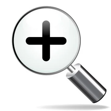 Zoom plus icon Stock Illustration