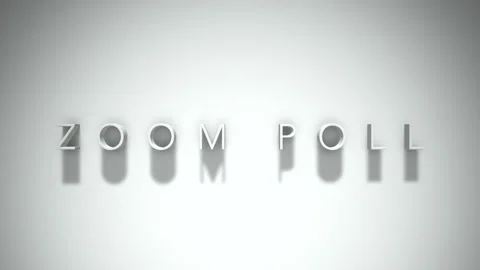 Zoom poll 3D title animation with shadows on a white background Stock Footage 297569976