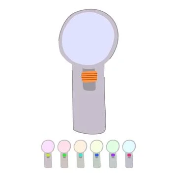 Zoom reading magnifier vector cartoon graphic Stock Illustration