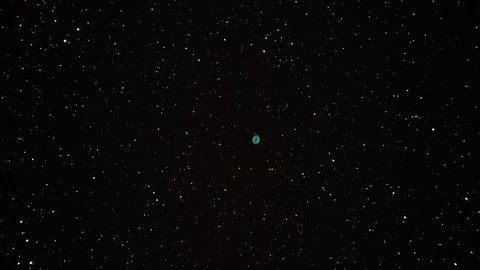 Zoom in on a ring shaped nebula in outer space Stock Footage 101717915