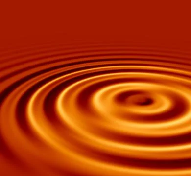 Zoom in on a ripple effect and pattern on a golden water surface. Creative イラスト素材