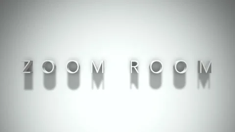 Zoom room 3D title animation with shadows on a white background Stock Footage 297569983