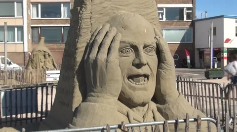 Zoom In of sandsculpture. Stock Footage 55903674