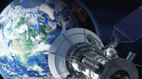 Zoom in from a satellite down to a city on Earth. Stock Footage 46737540