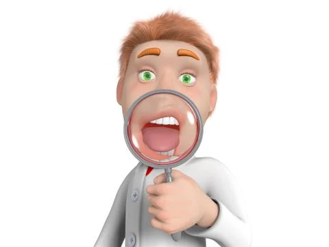 Zoom scientist Illustrazione stock