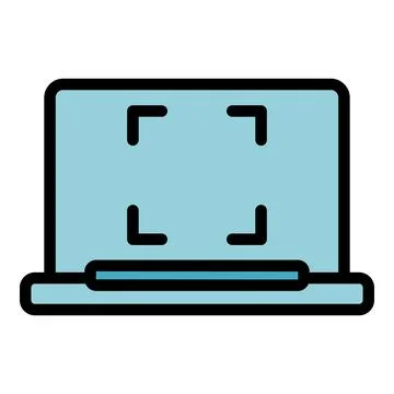 Zoom screen icon vector flat Stock Illustration