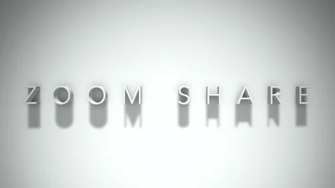 Zoom share 3D title animation with shadows on a white background 動画素材 297570030