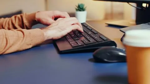 Zoom in shot of creative game developer Stock Photos