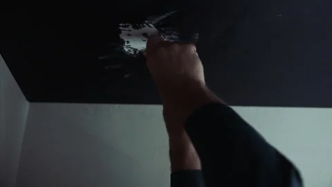 Zoom-in shot of inmates try to break out of prison, 2000s, USA - Reenactment Stock Footage 243735678