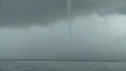 Zoom in shot of a storm creating a cyclone Stock Footage 310540067