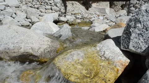 Zoom shot of water fallen in river Stock Footage 46496358