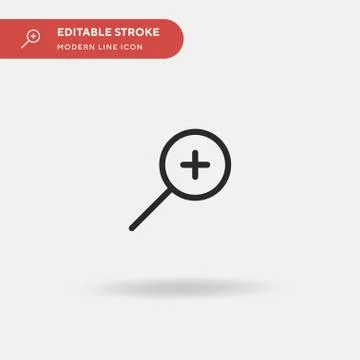 Zoom In Simple vector icon. Illustration symbol design template for web mobil Stock Illustration