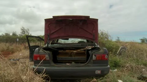 Zoom smashed windshield Stock Footage 8861167