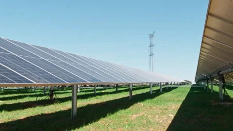 Zoom In On Solar Park Video stock 287747387