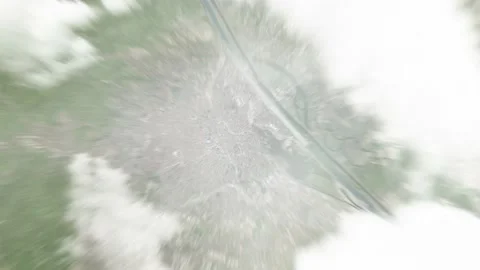 Zoom in from space and focus on Austria Vienna. 3D Animation Video stock 142780311