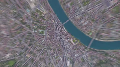 Zoom in from space and focus on Basel Switzerland. 3D Animation. Stock Footage 143141846