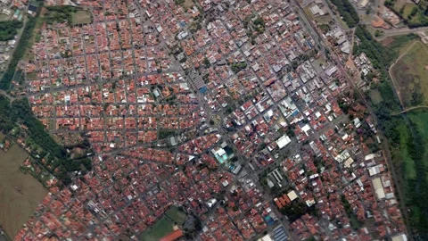 Zoom in from space and focus on Brazil, Sumare. 3D Animation. Stock Footage 155100910
