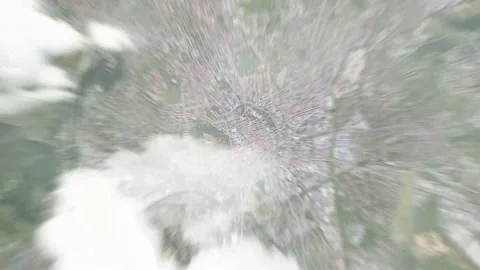 Zoom in from space and focus on Brno Czech Republic. 3D Animation. Stock Footage 143206725