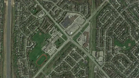 Zoom in from space and focus on Canada, Burlington. 3D Animation. Stock Footage 149785220