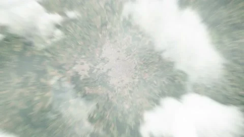 Zoom in from space and focus on Chapeco Brazil. 3D Animation. Video stock 143615951