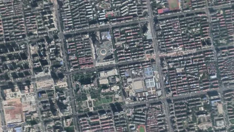 Zoom in from space and focus on China, Jinhua. 3D Animation. Stock Footage 155373659