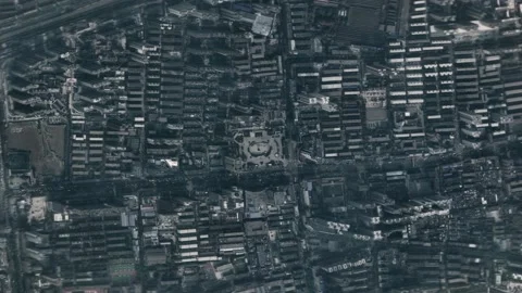 Zoom in from space and focus on China, Xianyang. 3D Animation. Video stock 155373850