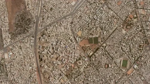 Zoom in from space and focus on Dakar, Senegal. 3D Animation. 스톡 동영상 148462648