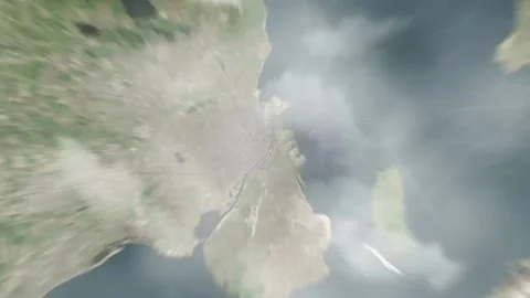 Zoom in from space and focus on Denmark Copenhagen. Stock Footage 141171718