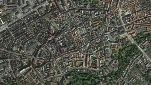 Zoom in from space and focus on Denmark, Odense. 3D Animation. Stock Footage 149785116