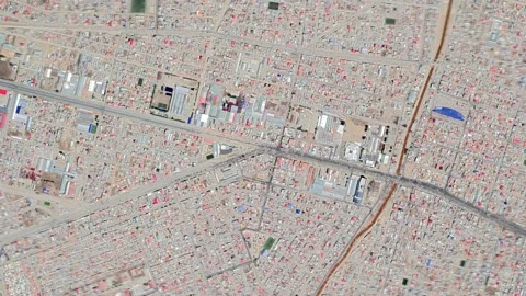 Zoom in from space and focus on El Alto, Bolivia. 3D Animation Stock Footage 148462559
