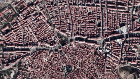 Zoom in from space and focus on Eskisehir, Turkey. 3D Animation. Stock Footage 148317358
